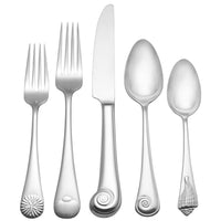 Reed & Barton RB125-001 Sea Shells 6 1/4" 18/10 Stainless Steel Extra Heavy Weight Teaspoon - 12/Pack