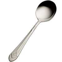 Bon Chef S1701 Nile 6 5/16" 18/10 Stainless Steel Bouillon Spoon - 12/Pack