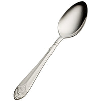 Bon Chef S1703 Nile 7 5/8" 18/10 Stainless Steel Soup / Dessert Spoon - 12/Pack
