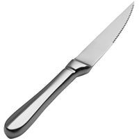 Bon Chef S1120 Chambers 9 3/4" 13/0 Stainless Steel Gaucho Hollow Handle Steak Knife - 12/Pack