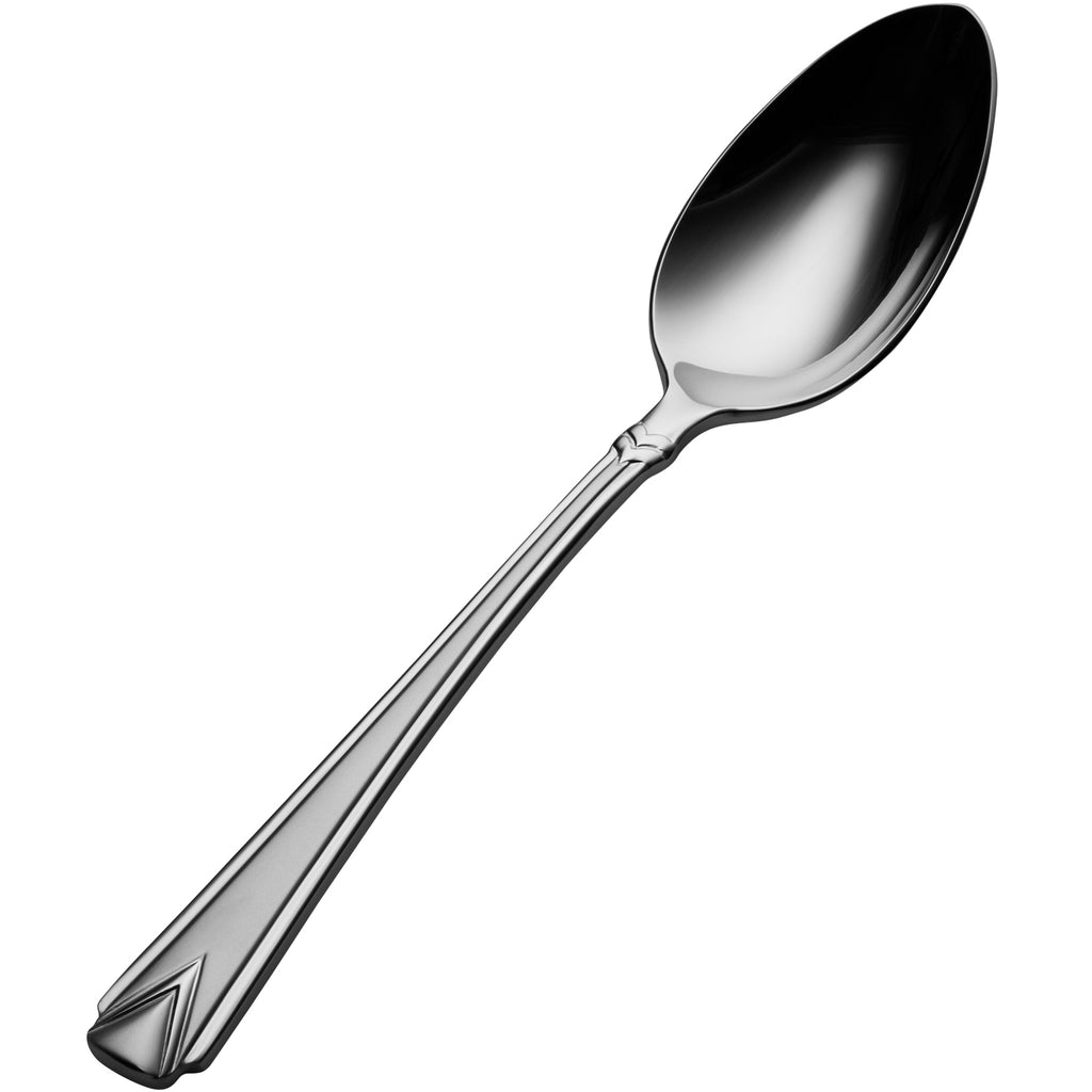 Bon Chef S1303 Gothic 7 1/2" 18/10 Stainless Steel Soup / Dessert Spoon - 12/Pack