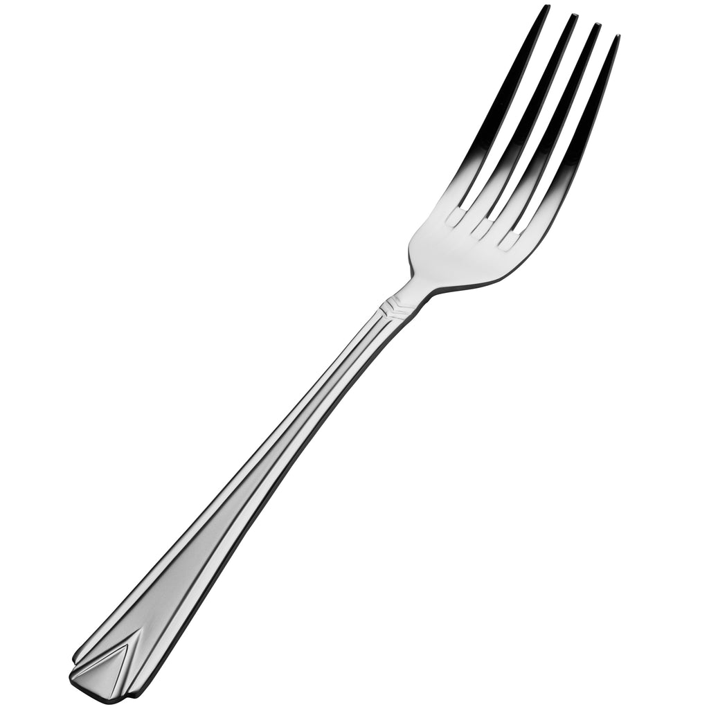 Bon Chef S1305 Gothic 7 13/16" 18/10 Stainless Steel Dinner Fork - 12/Pack