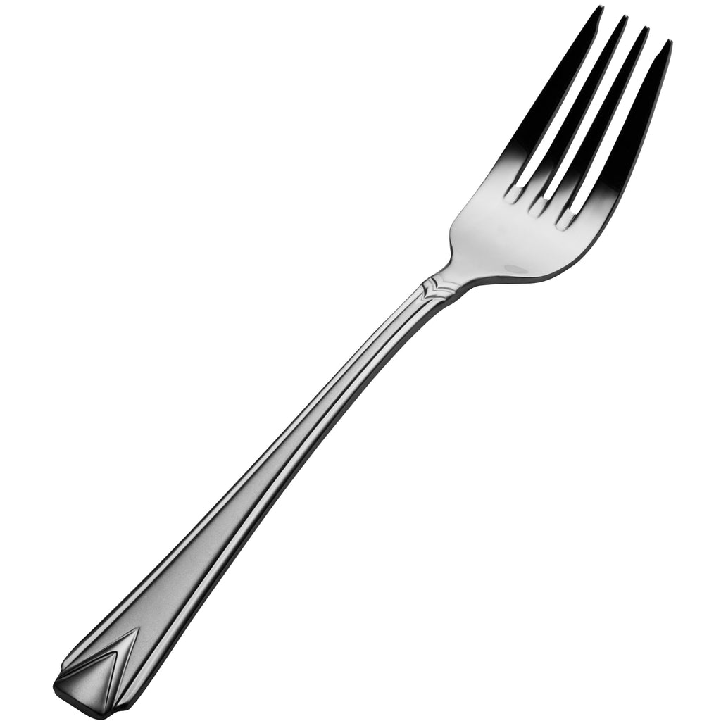 Bon Chef S1307 Gothic 7 5/16" 18/10 Stainless Steel Salad / Dessert Fork - 12/Pack