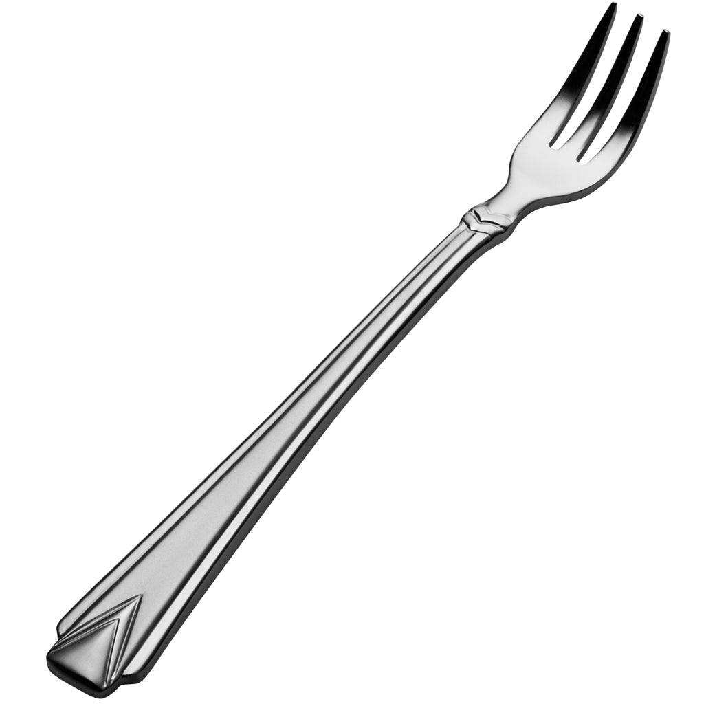 Bon Chef S1308 Gothic 5 11/16" 18/10 Stainless Steel Oyster / Cocktail Fork - 12/Pack
