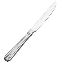 Bon Chef S1315 Gothic 10" 13/0 Stainless Steel European Size Solid Handle Steak Knife - 12/Pack