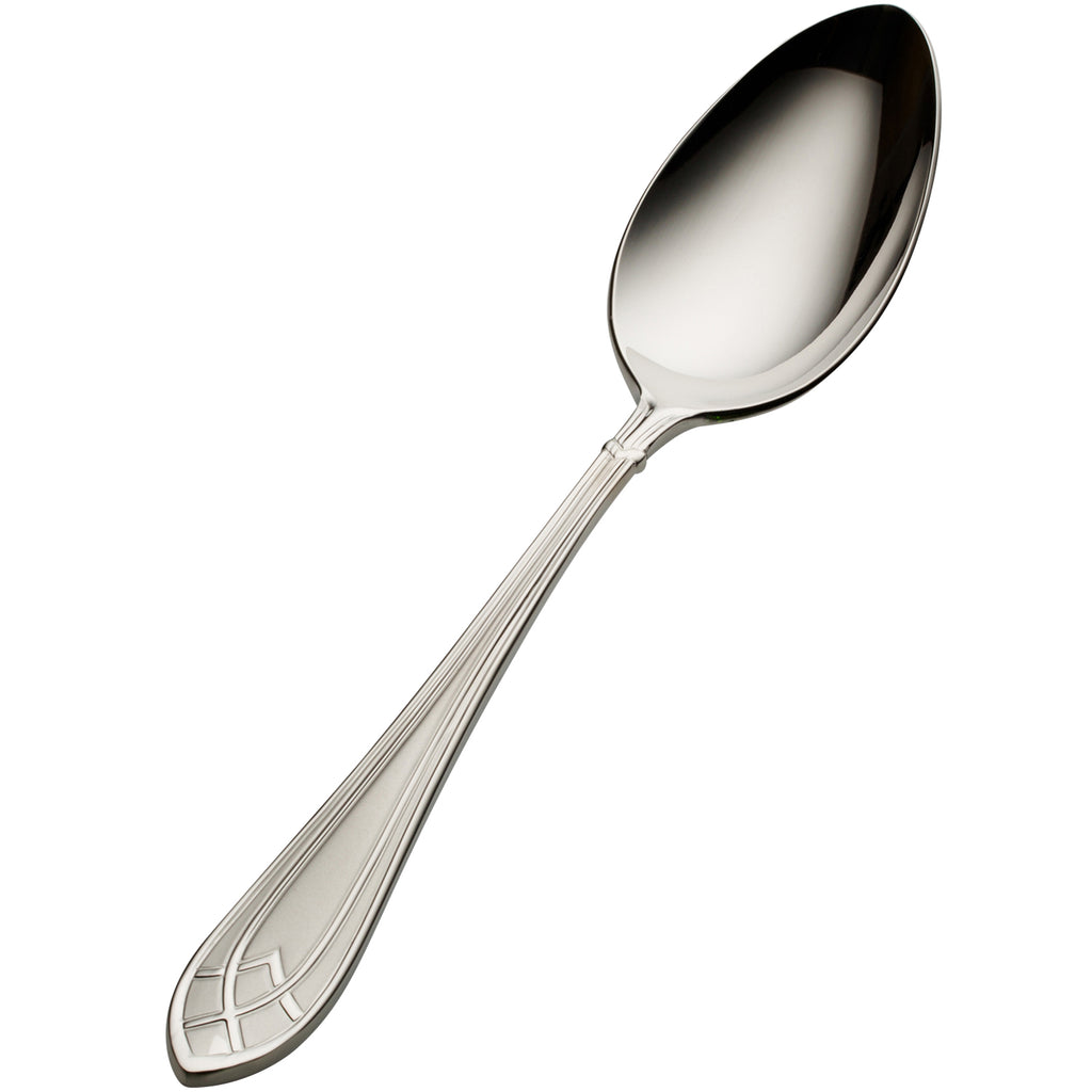 Bon Chef S1403 Viva 7 1/2" 18/10 Stainless Steel Soup / Dessert Spoon - 12/Pack