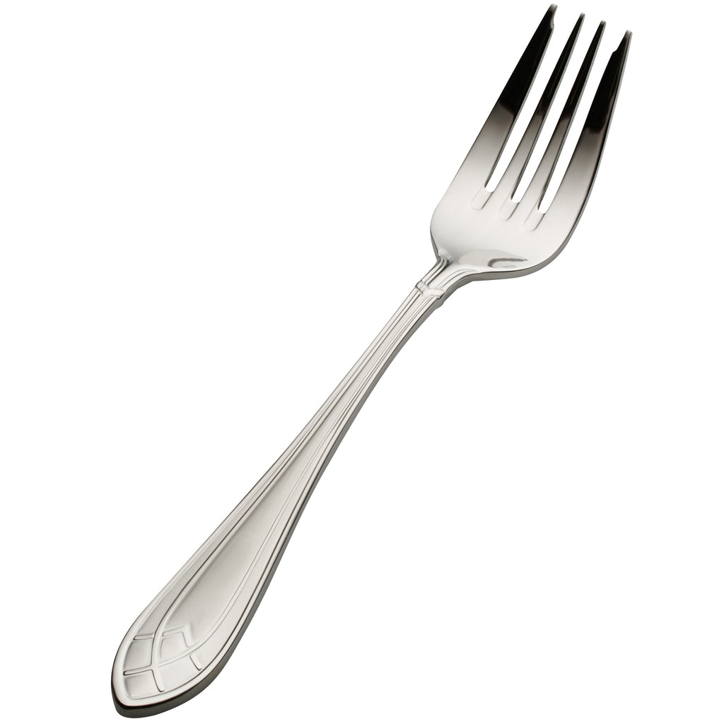 Bon Chef S1407 Viva 7 3/16" 18/10 Stainless Steel Salad / Dessert Fork - 12/Pack
