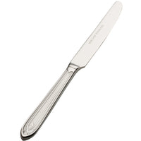 Bon Chef S1417 Viva 6 15/16" 13/0 Stainless Steel European Size Solid Handle Butter Knife - 12/Pack