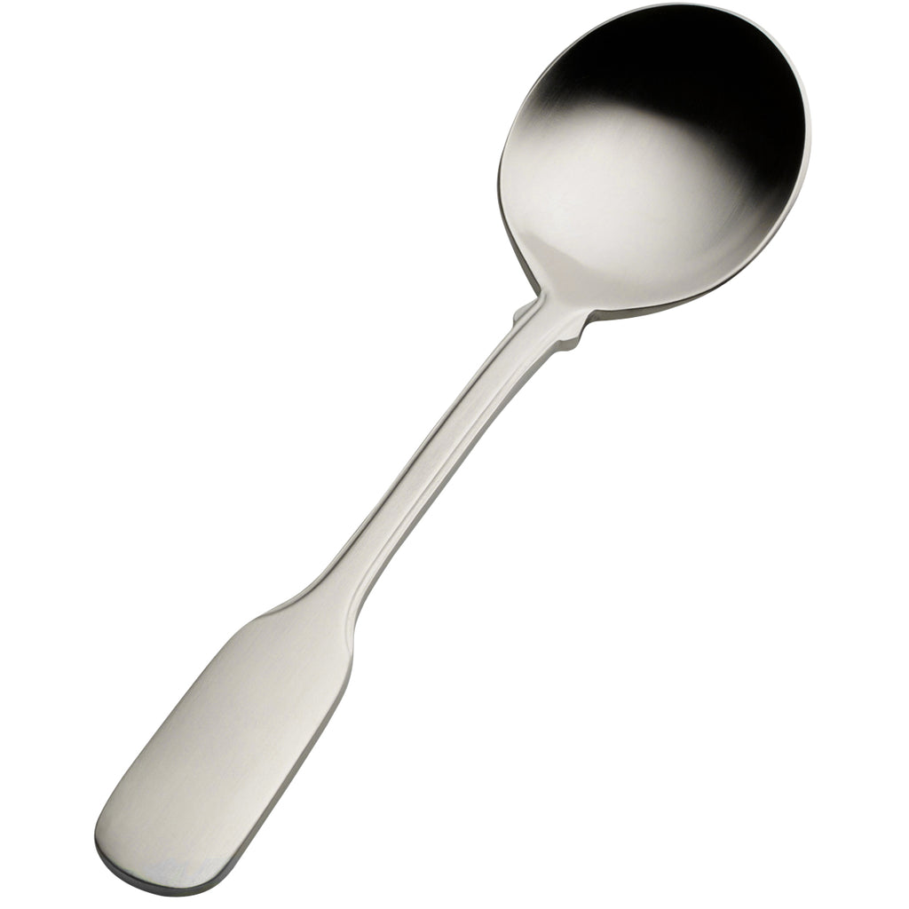 Bon Chef S1901 Liberty 6 1/4" 18/10 Stainless Steel Bouillon Spoon - 12/Pack