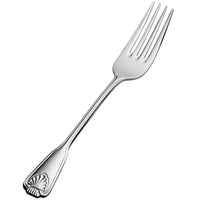Bon Chef S2005 Shell 7 3/4" 18/10 Stainless Steel Dinner Fork - 12/Pack