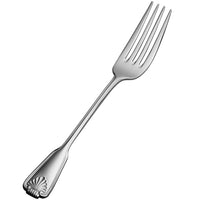 Bon Chef S2006 Shell 8 9/16" 18/10 Stainless Steel European Size Dinner Fork - 12/Pack