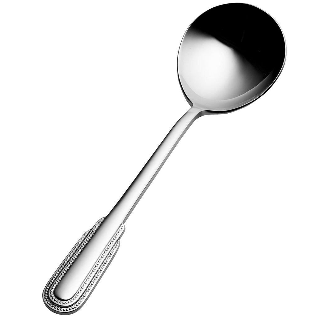 Bon Chef S2401 Empire 6 1/4" 18/10 Stainless Steel Bouillon Spoon - 12/Pack