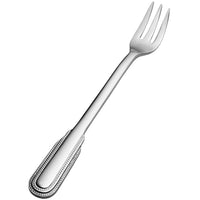 Bon Chef S2408 Empire 5 5/8" 18/10 Stainless Steel Oyster / Cocktail Fork - 12/Pack