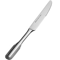 Bon Chef S2412 Empire 9 13/16" 13/0 Stainless Steel European Size Solid Handle Dinner Knife - 12/Pack