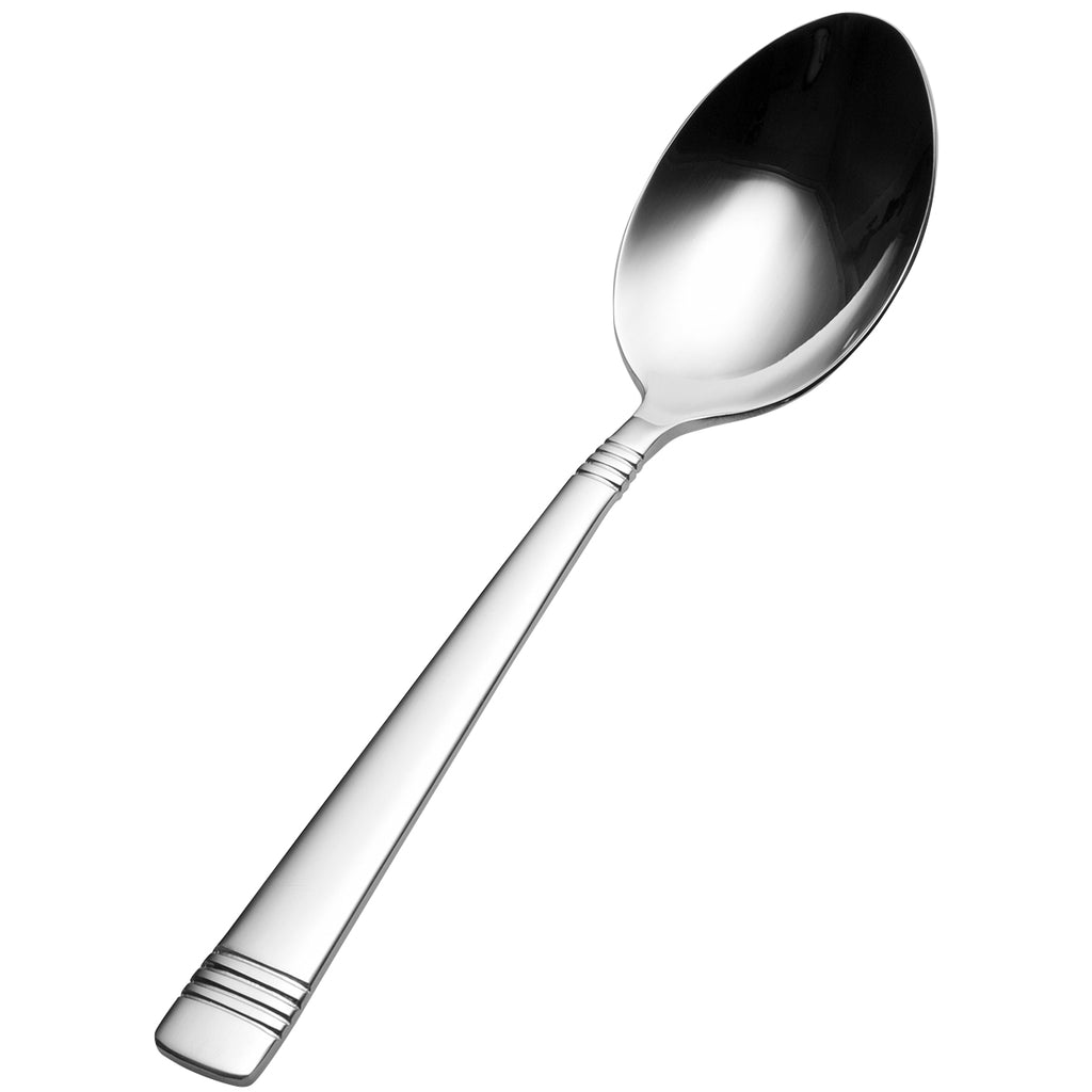 Bon Chef S2603 Julia 7 1/4" 18/10 Stainless Steel Soup / Dessert Spoon - 12/Pack