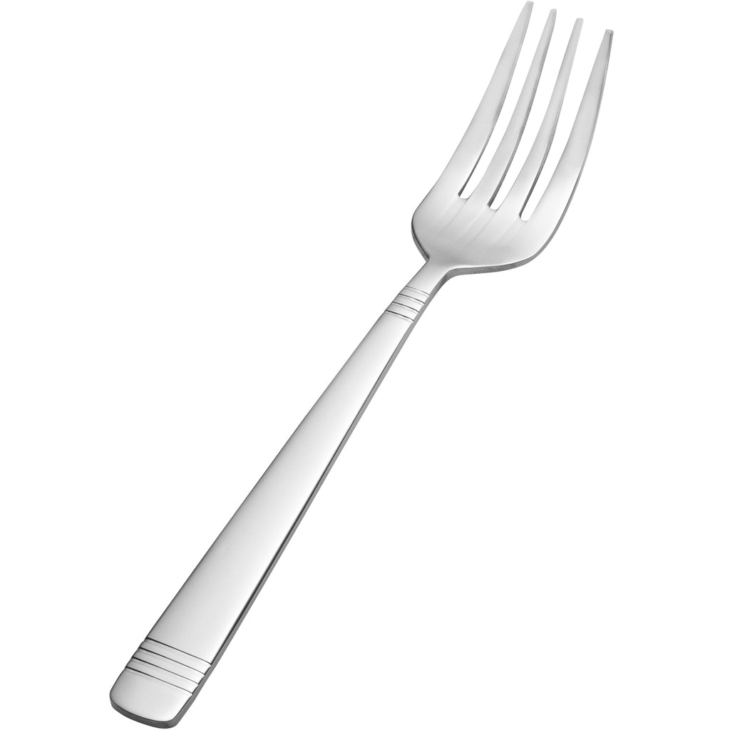 Bon Chef S2607 Julia 7 1/16" 18/10 Stainless Steel Salad / Dessert Fork - 12/Pack