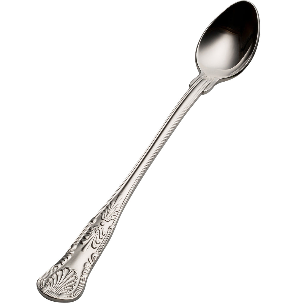 Bon Chef S2702 Kings 7 11/16" 18/10 Stainless Steel Iced Tea Spoon - 12/Pack