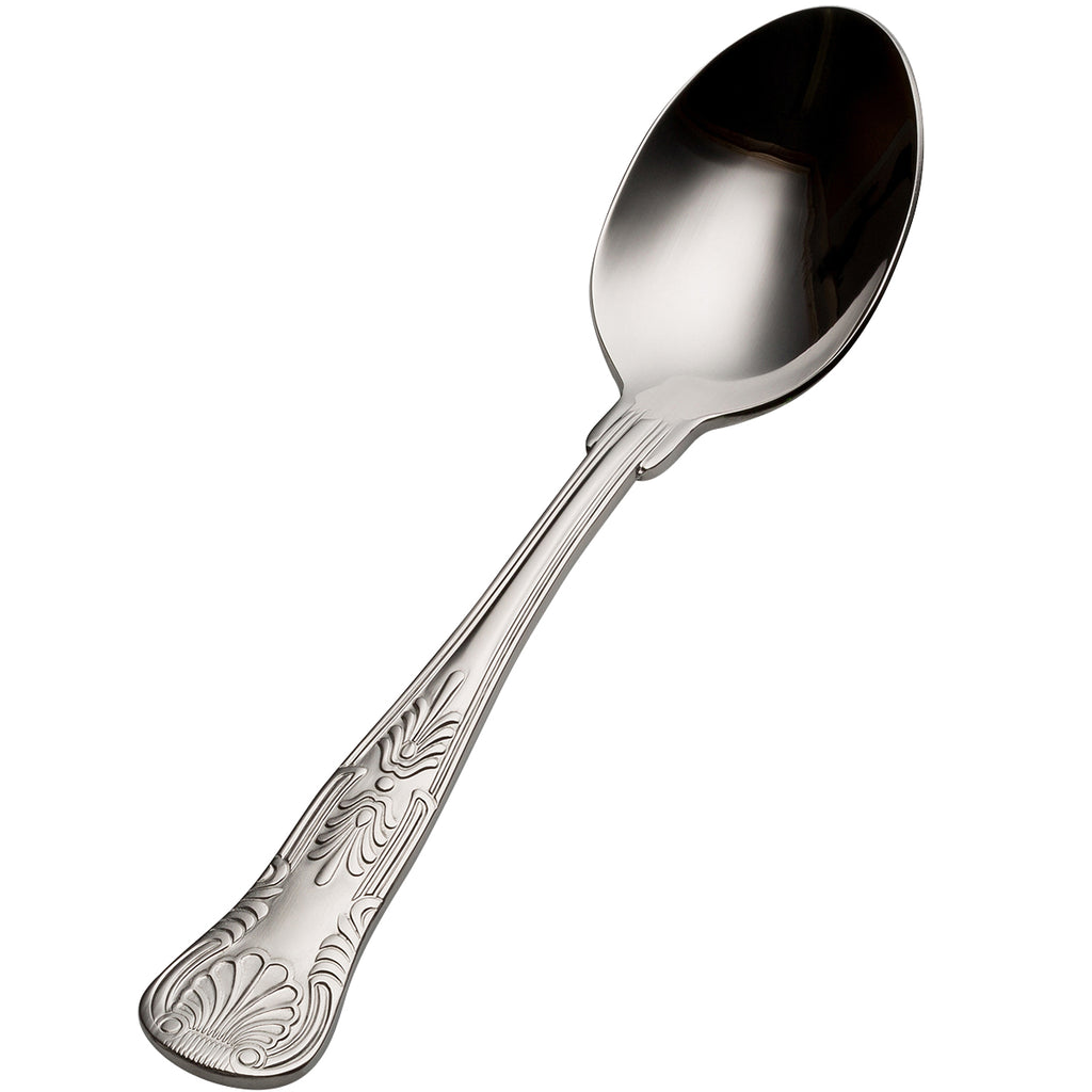 Bon Chef S2703 Kings 7 3/16" 18/10 Stainless Steel Soup / Dessert Spoon - 12/Pack