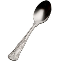 Bon Chef S2703 Kings 7 3/16" 18/10 Stainless Steel Soup / Dessert Spoon - 12/Pack