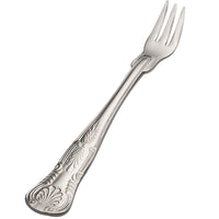 Bon Chef S2708 Kings 5 5/8" 18/10 Stainless Steel Oyster / Cocktail Fork - 12/Pack