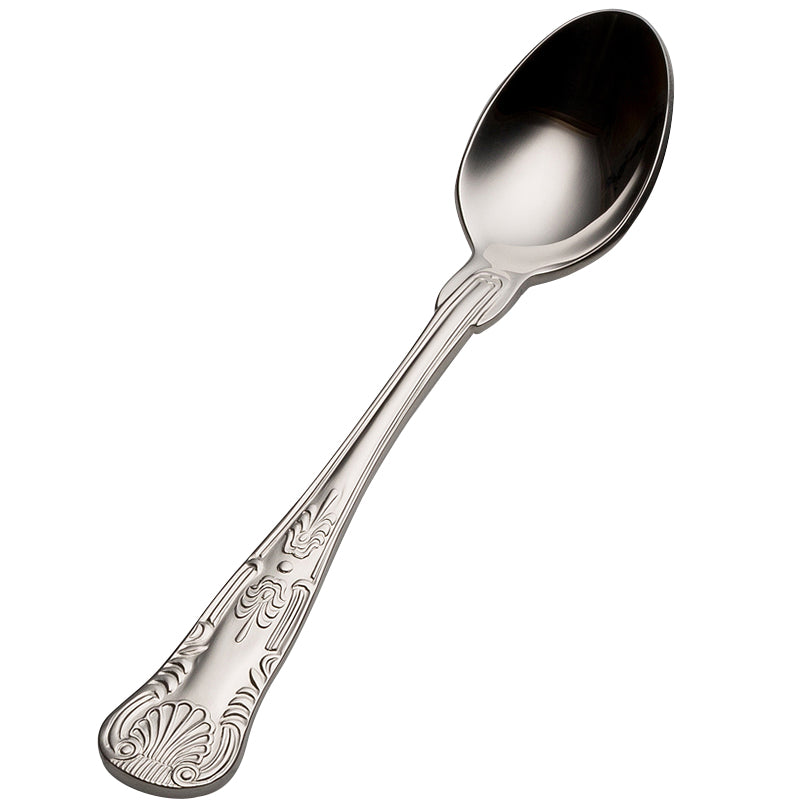 Bon Chef S2716 Kings 4 13/16" 18/10 Stainless Steel Demitasse Spoon - 12/Pack