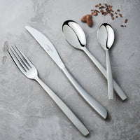 Chef & Sommelier FJ701 Kya Sand 8 1/8" 18/10 Stainless Steel Extra Heavy Weight Dinner Fork by Arc Cardinal - 12/Pack