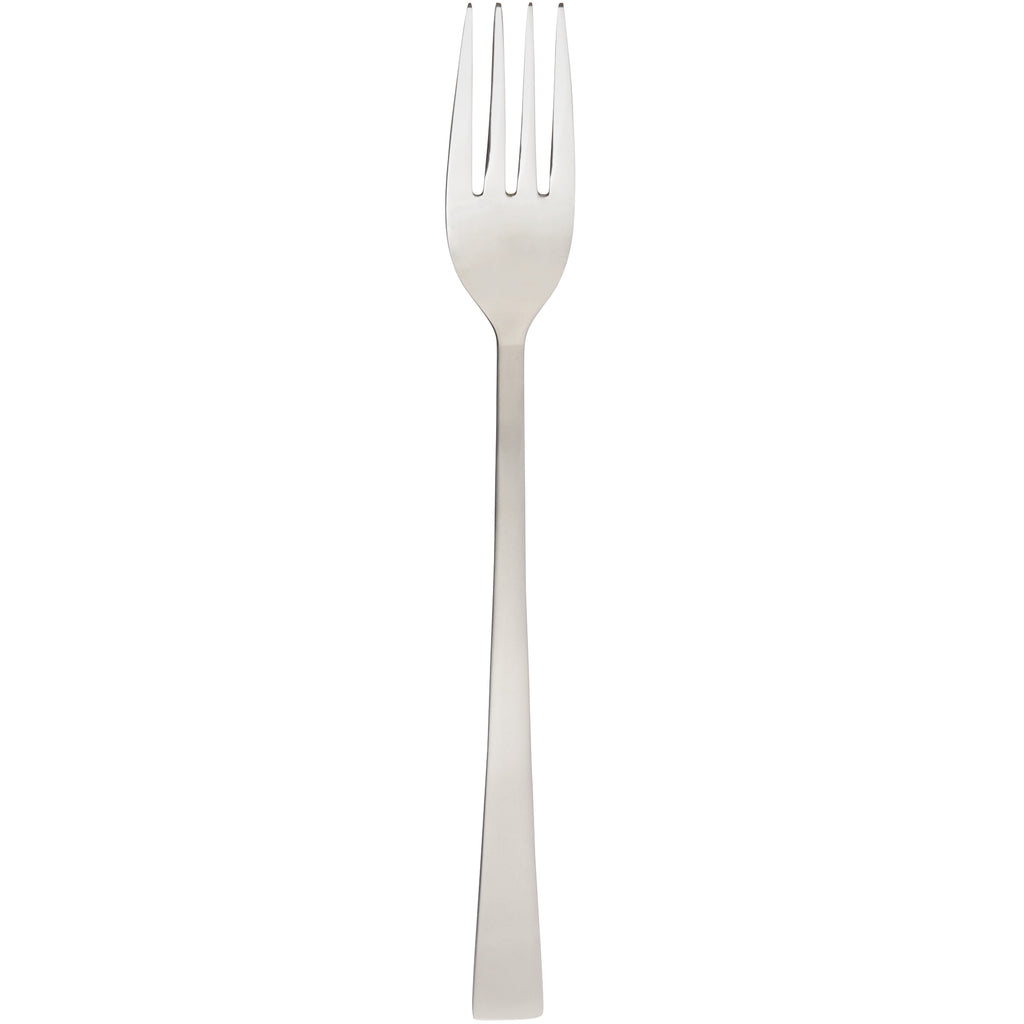 Arcoroc FJ801 Latham Sand 8 1/4" 18/10 Extra Heavy Weight Stainless Steel Dinner Fork by Arc Cardinal - 12/Pack