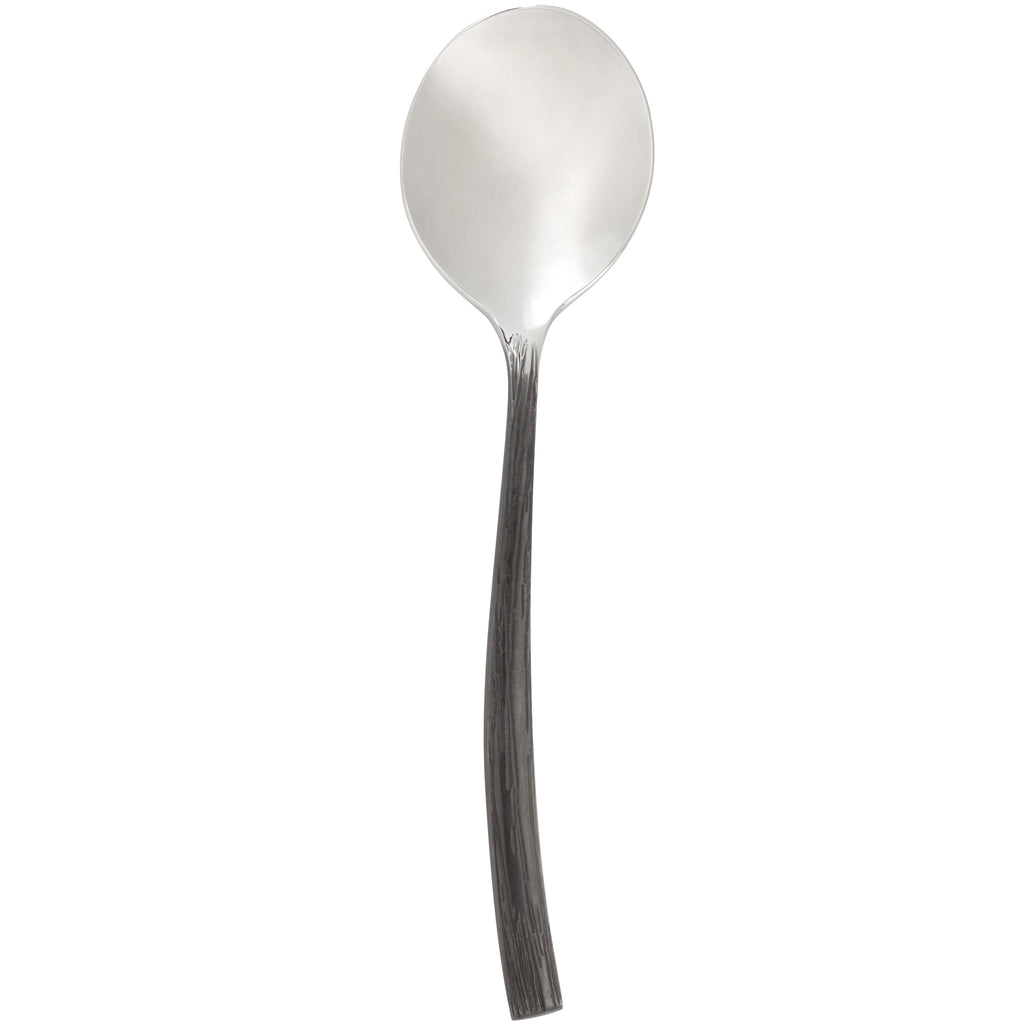 Chef & Sommelier FL909 Black Oak 7" 18/10 Stainless Steel Extra Heavy Weight Soup Spoon by Arc Cardinal - 12/Pack
