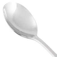 World Tableware 774 016 Geneva 6" 18/8 Stainless Steel Extra Heavy Weight Bouillon Spoon - 12/Pack