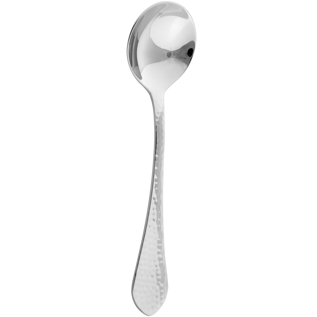Arcoroc T8009 Stone 6 7/8" 18/10 Stainless Steel Extra Heavy Weight Soup Spoon by Arc Cardinal - 12/Pack