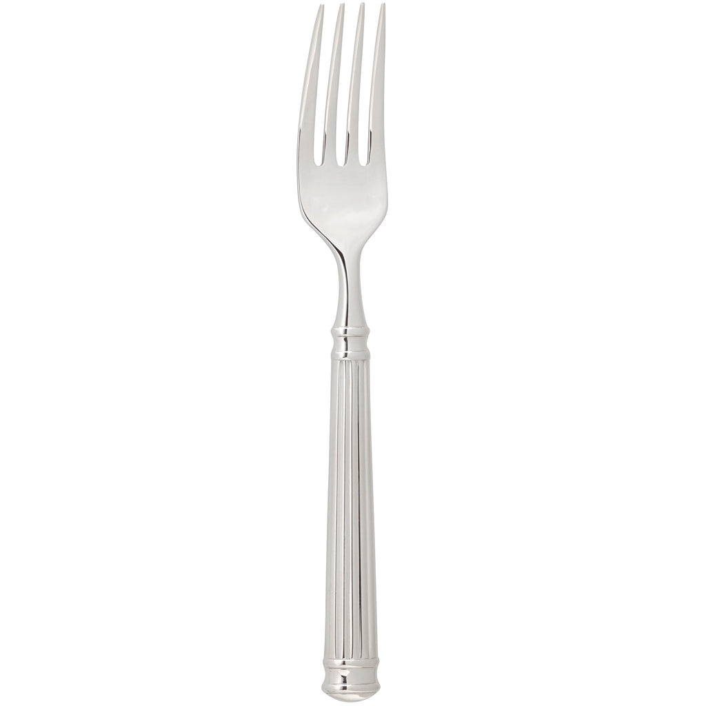 Chef & Sommelier FL201 Fluted 8 1/8" 18/10 Stainless Steel Extra Heavy Weight Dinner Fork by Arc Cardinal - 12/Pack