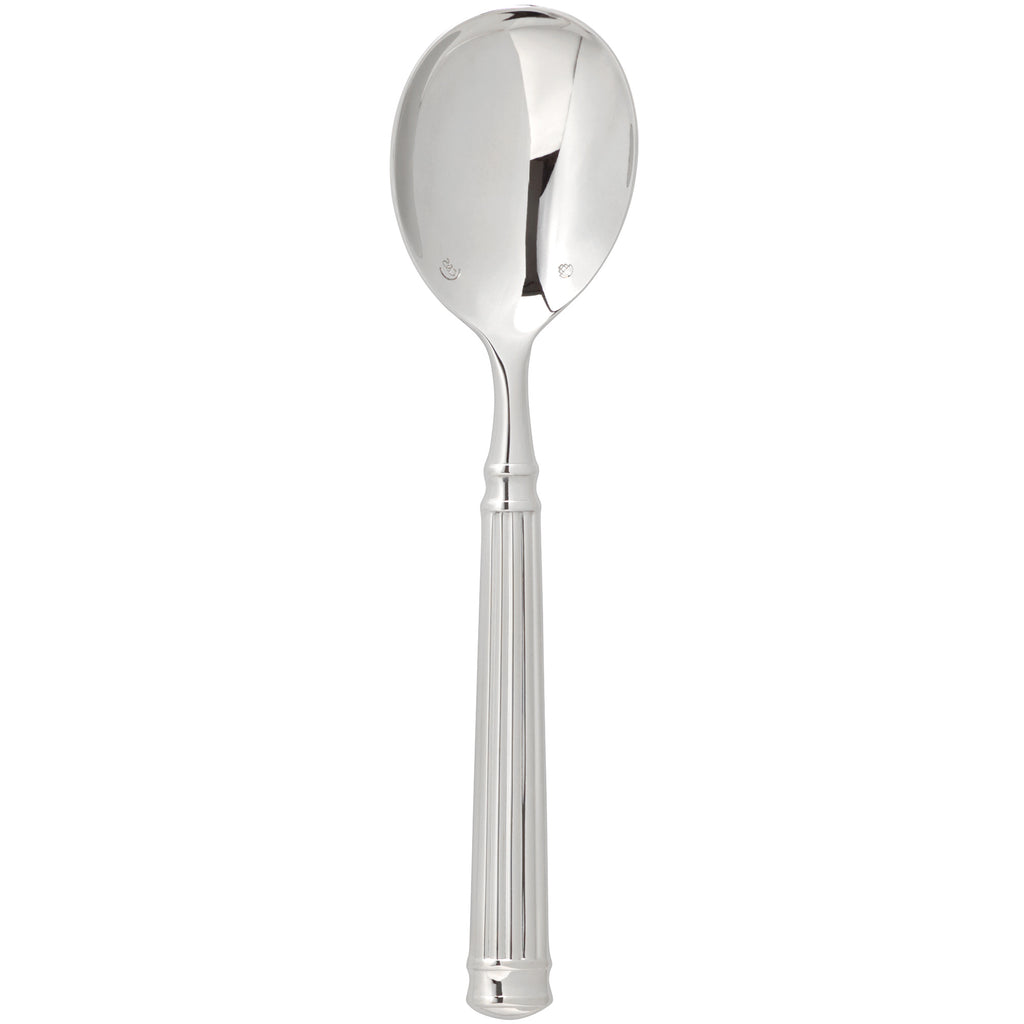 Chef & Sommelier FL209 Fluted 7" 18/10 Stainless Steel Extra Heavy Weight Soup Spoon by Arc Cardinal - 12/Pack