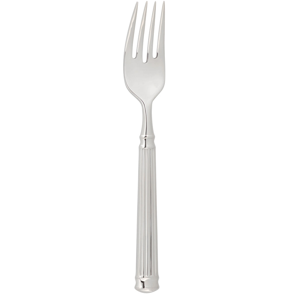 Chef & Sommelier FL229 Fluted 7 1/8" 18/10 Stainless Steel Extra Heavy Weight Salad / Dessert Fork by Arc Cardinal - 12/Pack