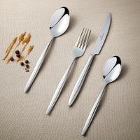 Chef & Sommelier FL806 Finn 7 5/8" 18/10 Stainless Steel Extra Heavy Weight Weight Dessert Spoon by Arc Cardinal - 12/Pack