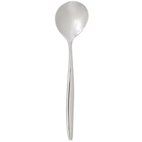 Chef & Sommelier FL809 Finn 6 7/8" 18/10 Stainless Steel Extra Heavy Weight Weight Soup Spoon by Arc Cardinal - 12/Pack