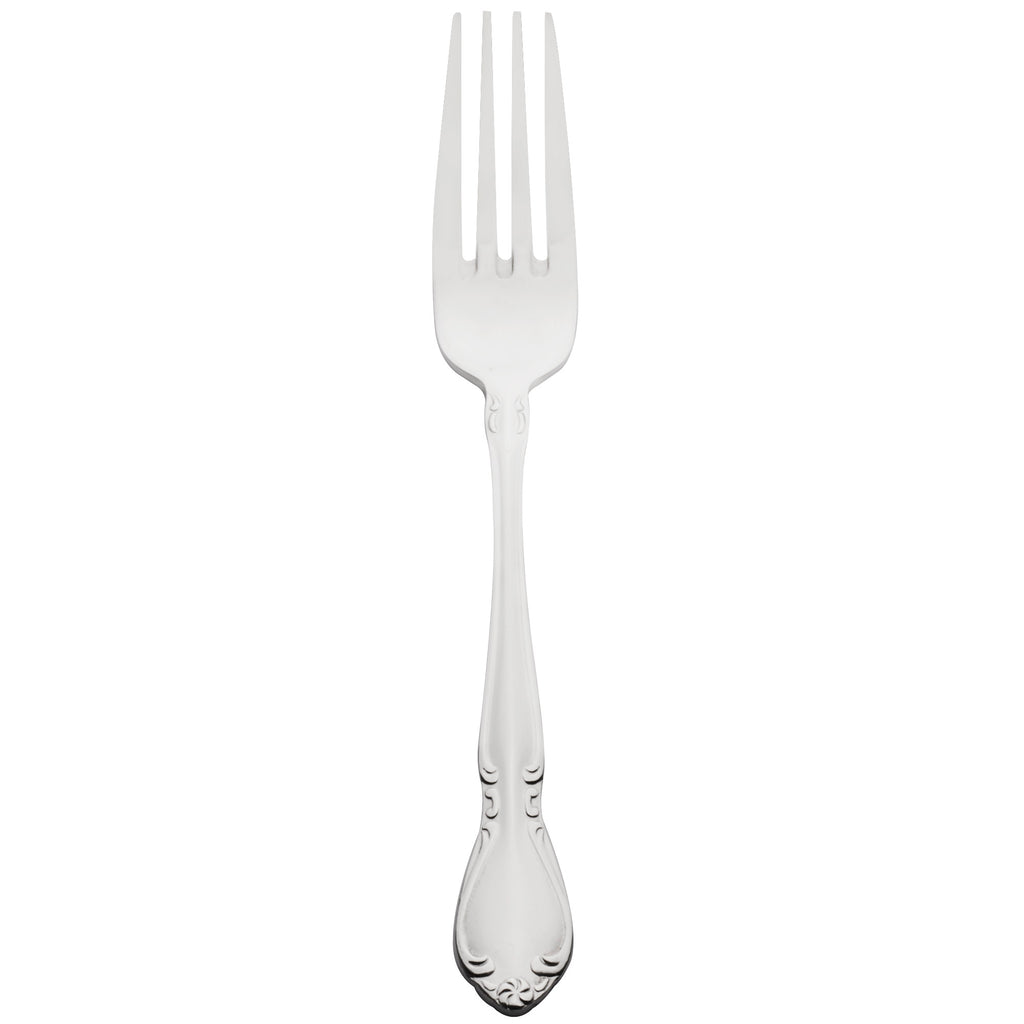Bon Chef S1805 Queen Anne 7 3/4" 18/10 Stainless Steel Dinner Fork - 12/Pack