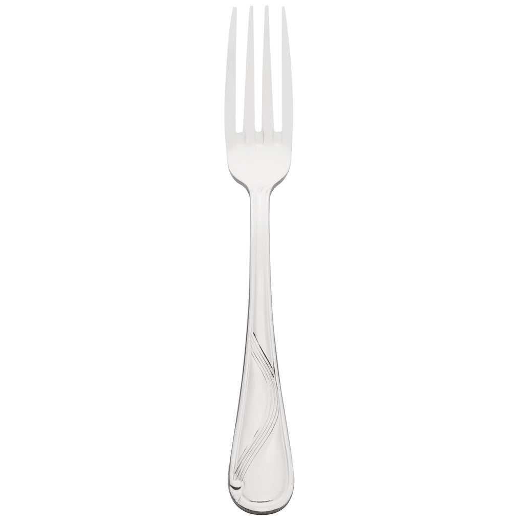 Bon Chef S2205 Wave 7 3/4" 18/10 Stainless Steel Dinner Fork - 12/Pack