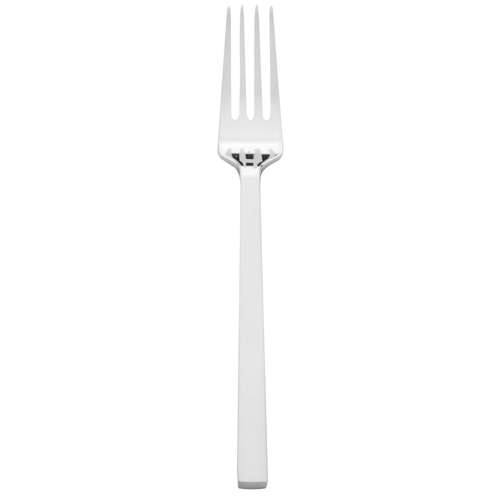 Bon Chef S3806 Milan 8 1/4" 18/10 Stainless Steel Extra Heavy European Size Dinner Fork - 12/Pack