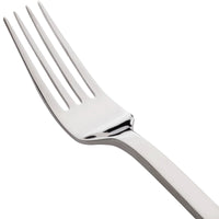 Bon Chef S3806 Milan 8 1/4" 18/10 Stainless Steel Extra Heavy European Size Dinner Fork - 12/Pack