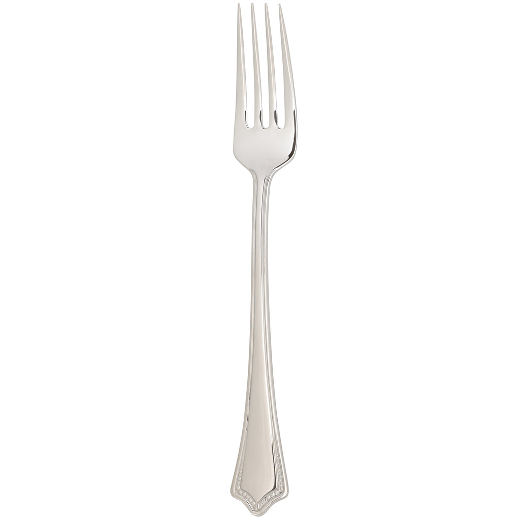 Arcoroc FK701 Amaryllis 8 1/4" 18/0 Stainless Steel Solid Handle Heavy Weight Dinner Fork by Arc Cardinal - 12/Pack