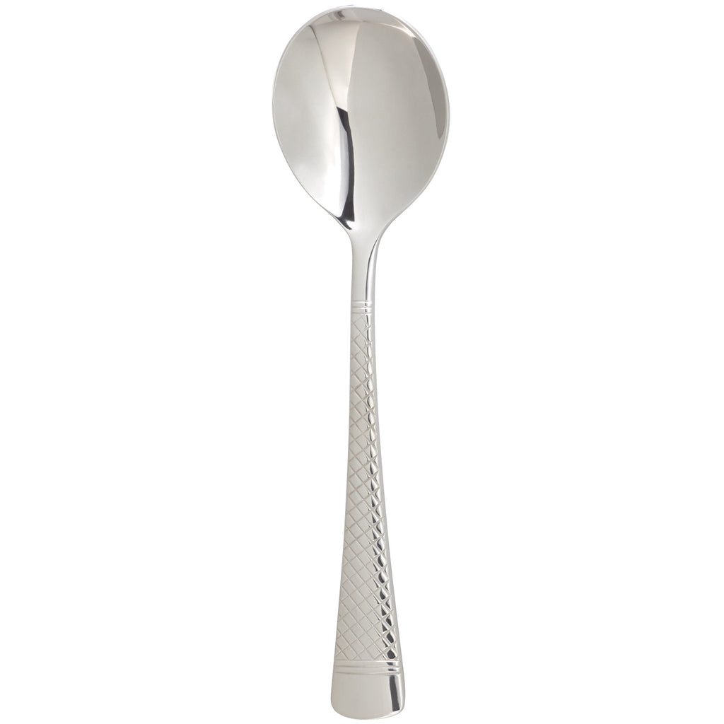 Arcoroc FL009 Leila 6 7/8" 18/0 Stainless Steel Heavy Weight Soup Spoon by Arc Cardinal - 12/Pack