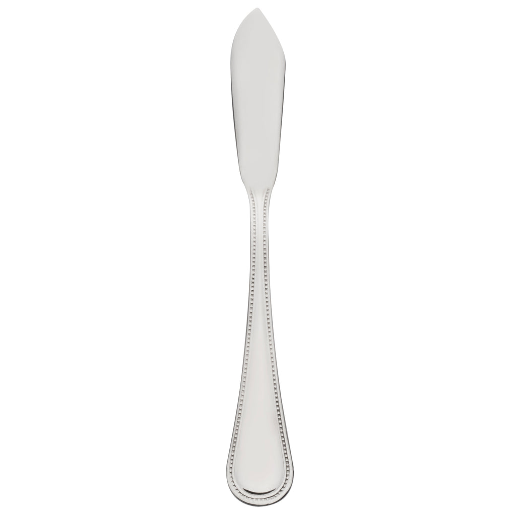 10 Strawberry Street PRL-BK Pearl 7" 18/0 Stainless Steel Heavy Weight Butter Knife - 12/Pack