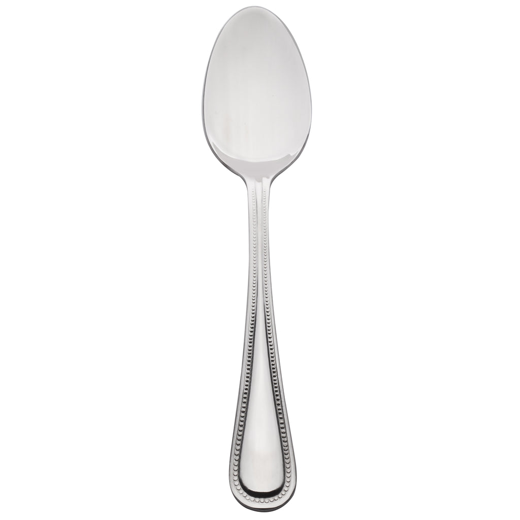 10 Strawberry Street PRL-DS Pearl 7 1/4" 18/0 Stainless Steel Heavy Weight Tablespoon / Serving Spoon - 12/Pack