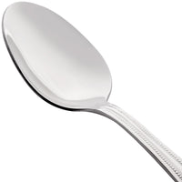 10 Strawberry Street PRL-DS Pearl 7 1/4" 18/0 Stainless Steel Heavy Weight Tablespoon / Serving Spoon - 12/Pack