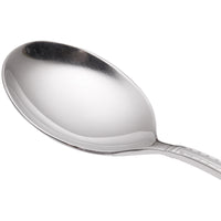 Reed & Barton RB110-016 Berkshire Matte 6 1/8" 18/10 Stainless Steel Extra Heavy Weight Bouillon Spoon - 12/Pack