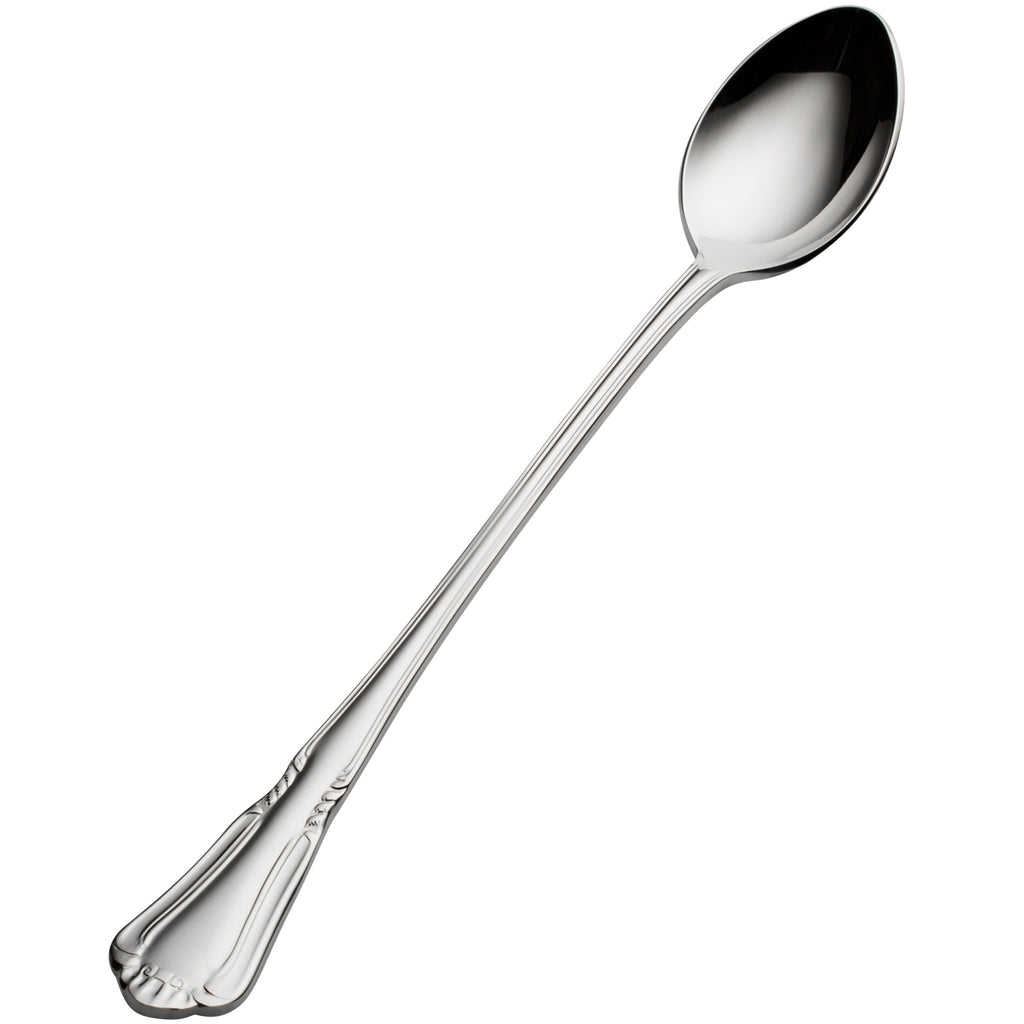 Bon Chef S1502 Sorento 7 3/4" 18/10 Stainless Steel Extra Heavy Weight Iced Tea Spoon - 12/Pack