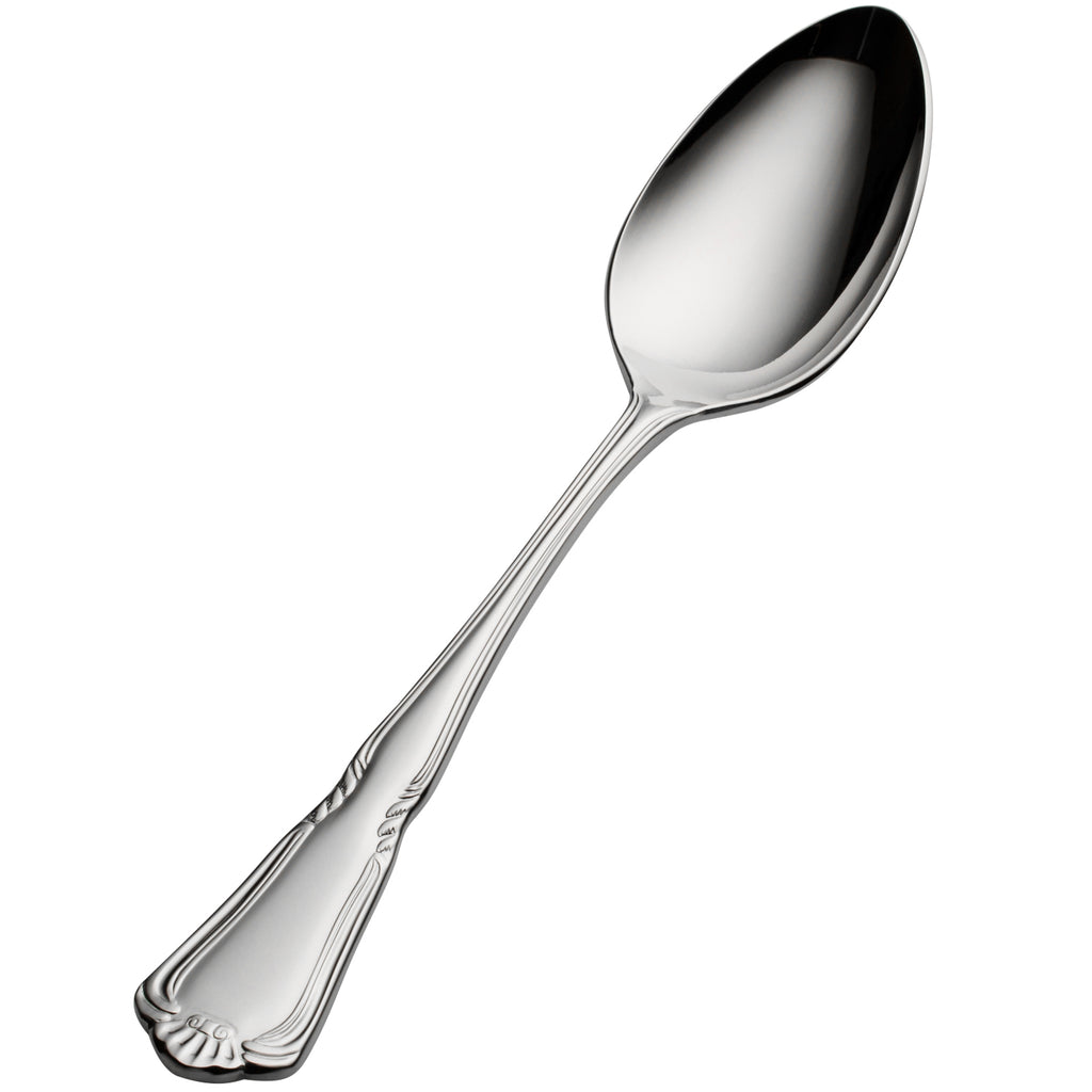 Bon Chef S1503 Sorento 7 1/2" 18/10 Stainless Steel Extra Heavy Weight Soup / Dessert Spoon - 12/Pack