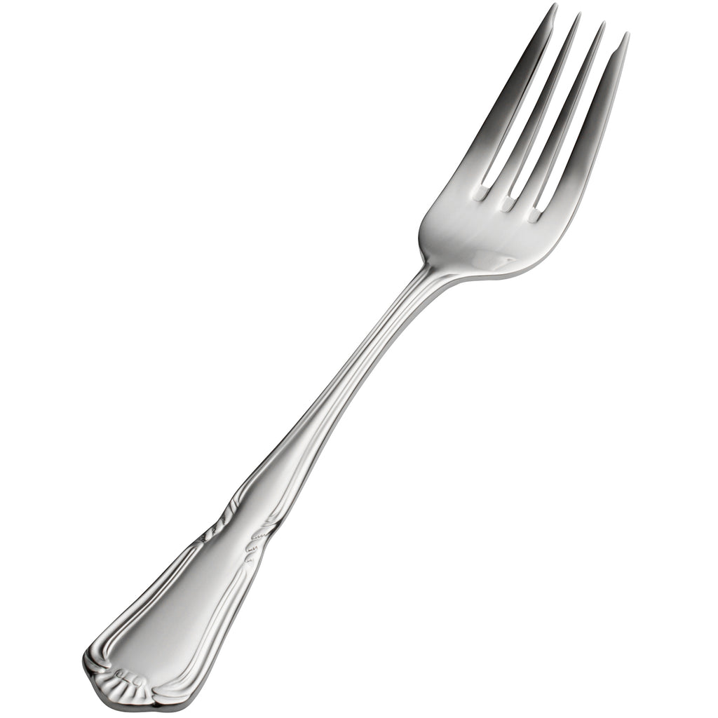 Bon Chef S1507 Sorento 7 3/8" 18/10 Stainless Steel Extra Heavy Weight Salad / Dessert Fork - 12/Pack