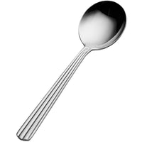 Bon Chef S1601 Britany 6 1/4" 18/10 Stainless Steel Extra Heavy Weight Bouillon Spoon - 12/Pack