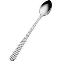 Bon Chef S1602 Britany 7 3/4" 18/10 Stainless Steel Extra Heavy Weight Iced Tea Spoon - 12/Pack